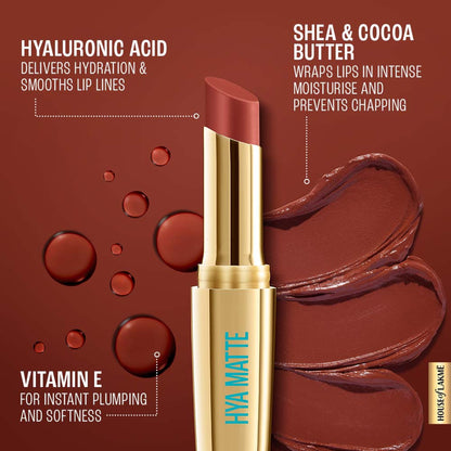 Lakme 9 To 5 Hya Matte Lipstick - Afterhours Wine
