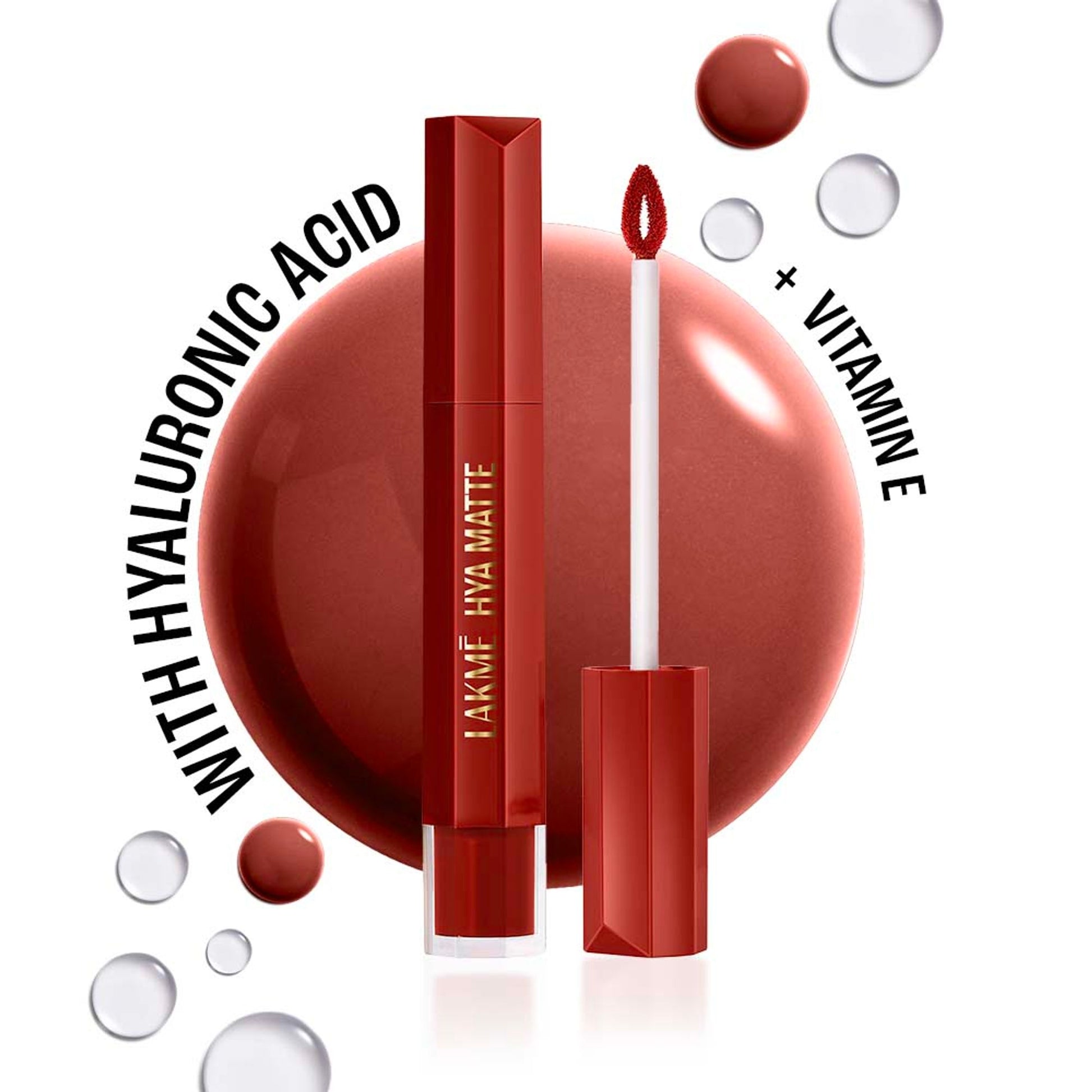 Lakme 9to5 Hya Matte Liquid Lipstick + Hyaluronic Acid - Bosslady Brick