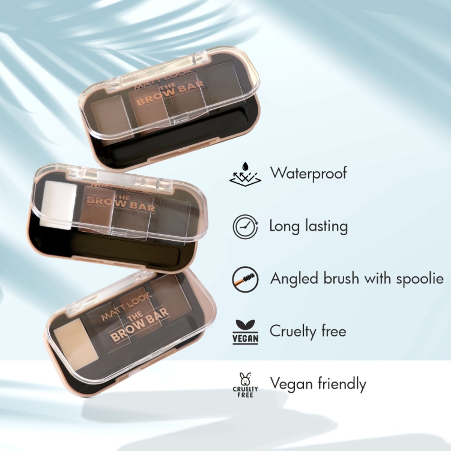 Matt look The Brow Bar Eyebrow Enhancer Eyeshadow Palette - Intense 03