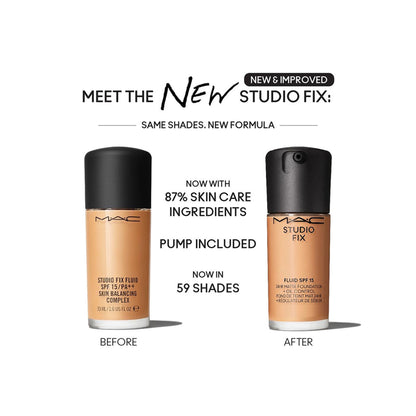 M.A.C Studio Fix Fluid SPF 15 Soft Matte Foundation With Hyaluronic Acid - C 4.5