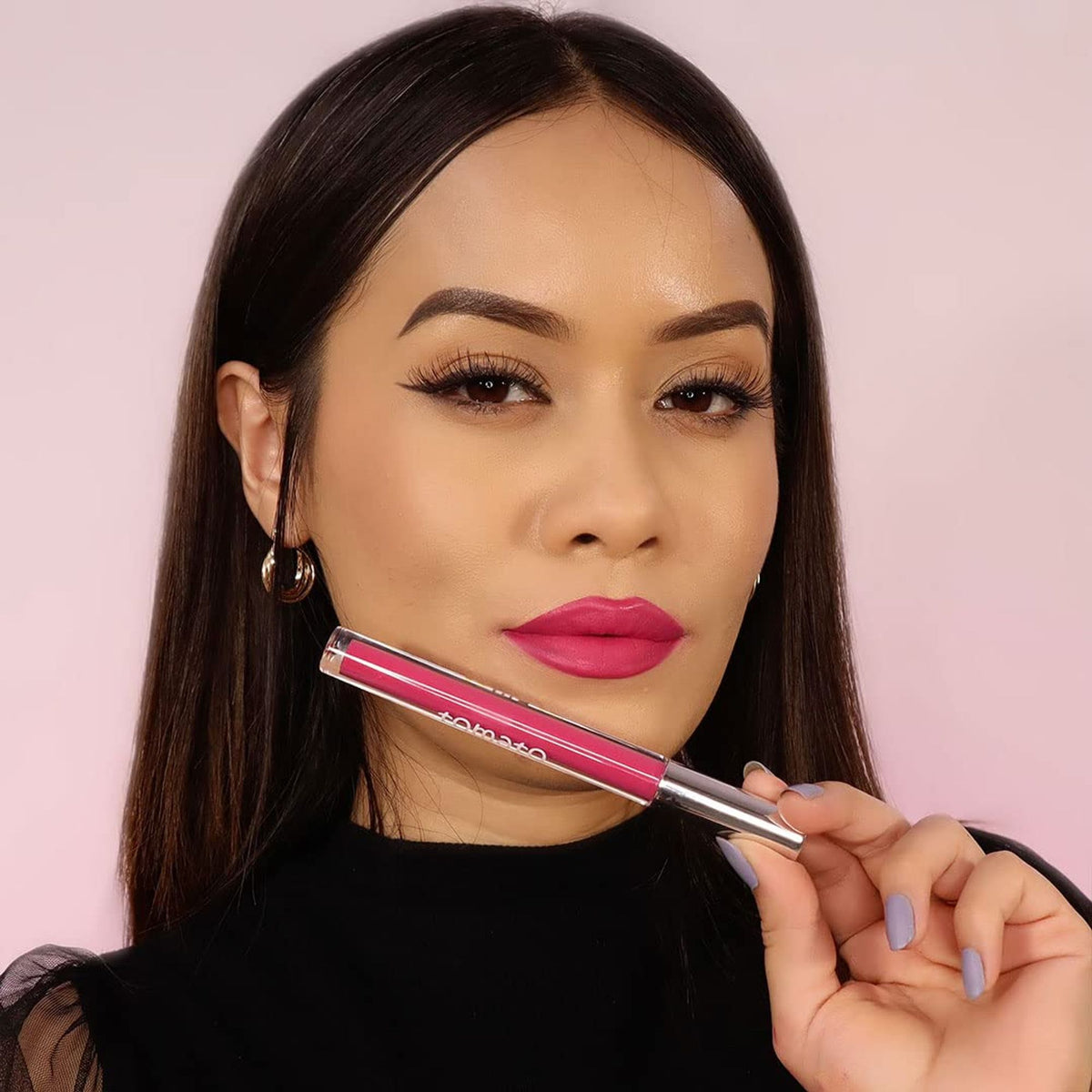 FLiCKA Flicka Tomato Liquid Lipstick in shade 08, rich matte finish, long-lasting, intense pigmentation, smudgeproof lip color.