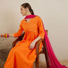 Indyancart IE V Neck Empire Gotta Patti Pure Cotton Kurta Set