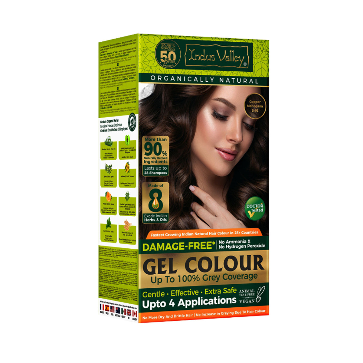 Indus Valley Organically Natural Hair Color - Copper Mahogany