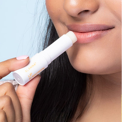 ALANNA Brightening Lip Balm SPF 40 with vanilla flavor, designed for dark and pigmented lips for men and women.