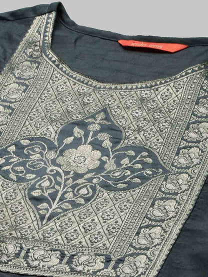 Dhiyona IE Women Grey Yoke Design Kurta