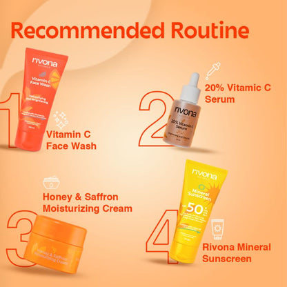 Rivona Naturals Vitamin C Face Wash With Niacinamide For Brightening And Glowing Skin