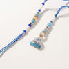 Dhiyona Set Of 2 Blue Artificial Beads Jhumka Design Bhaiya Bhabhi Rakhi With Roli Chawal