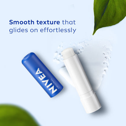 NIVEA Shea butter Lip Balm with Natural oils & 24H melt-in moisture-Original care