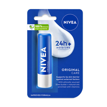 NIVEA Shea butter Lip Balm with Natural oils & 24H melt-in moisture-Original care