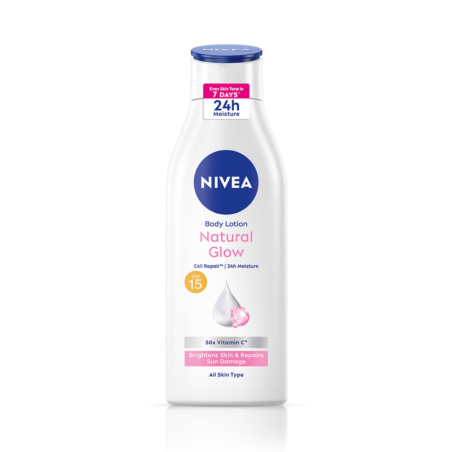 NIVEA Cell Repair 50X Vit C Sunscreen Natural Glow Body Lotion Reduces Tan, Brightens - Uva & Uvb