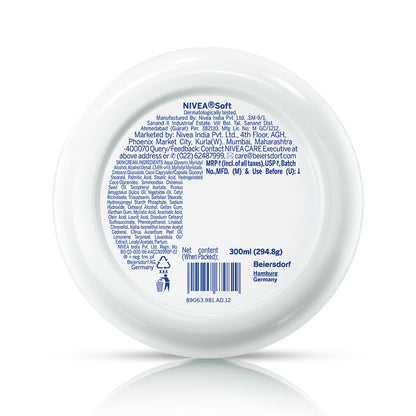 NIVEA Soft Moisturizing Cream Vitamin E Face Cream, Body Moisturizer 72H Hydration Dry & Normal Skin