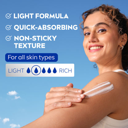NIVEA Cell Repair 50X Vit C Sunscreen Natural Glow Body Lotion Reduces Tan, Brightens - Uva & Uvb