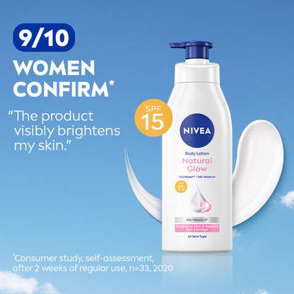 NIVEA Cell Repair 50X Vit C Sunscreen Natural Glow Body Lotion Reduces Tan, Brightens - Uva & Uvb
