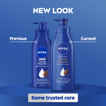NIVEA 48H Deep Moisture Care Cocoa Butter & Vit E Body Lotion For Very Dry Skin