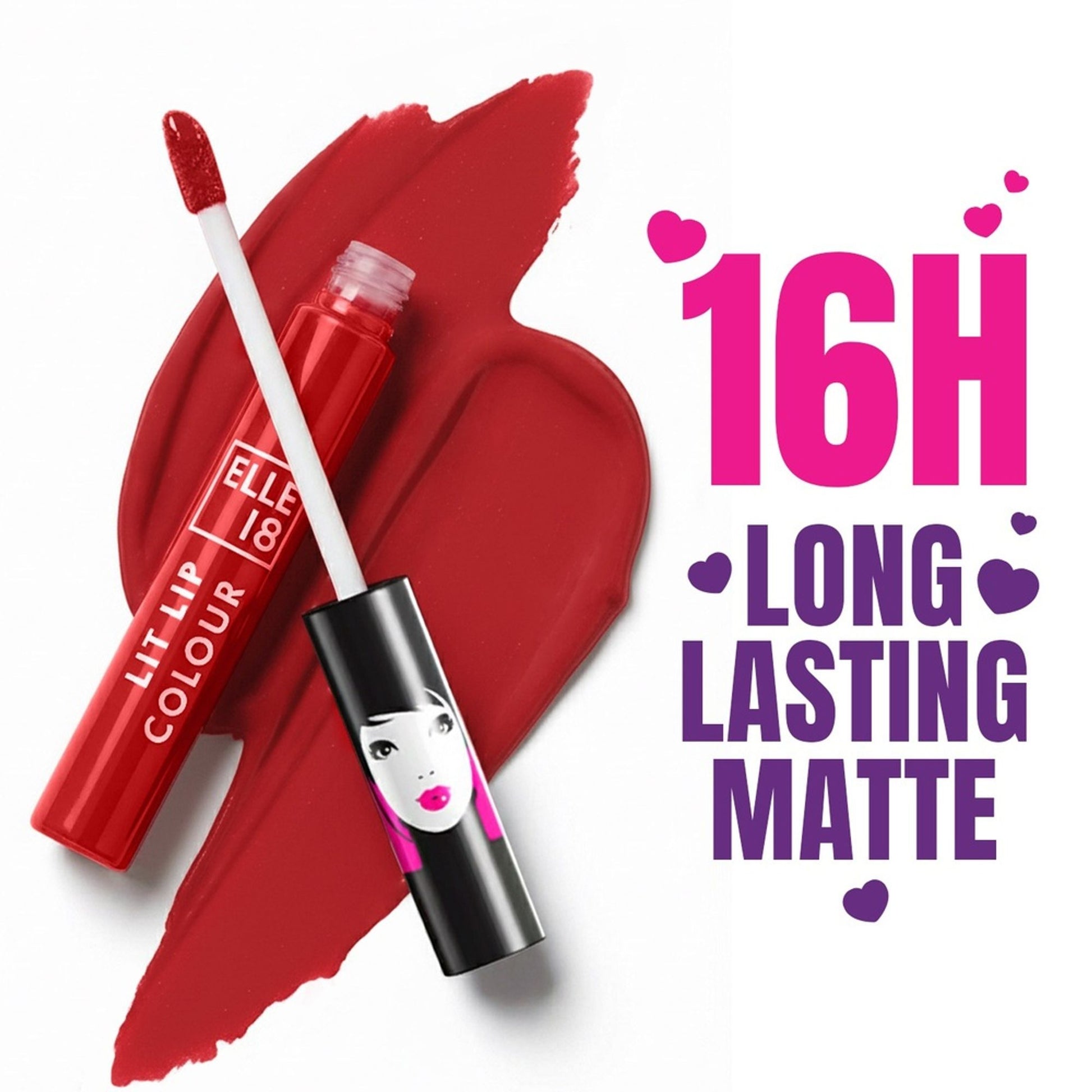 Elle 18 Liquid Lip Color - Rhubarb Red