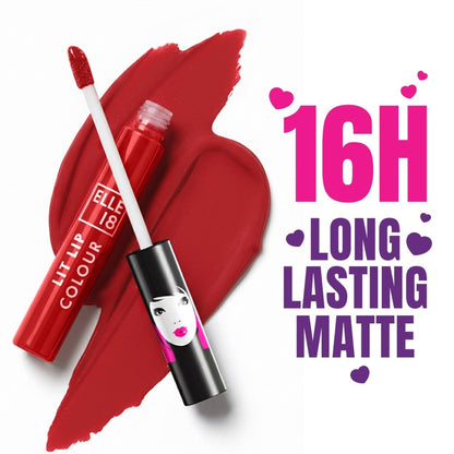 Elle 18 Liquid Lip Color - Rhubarb Red