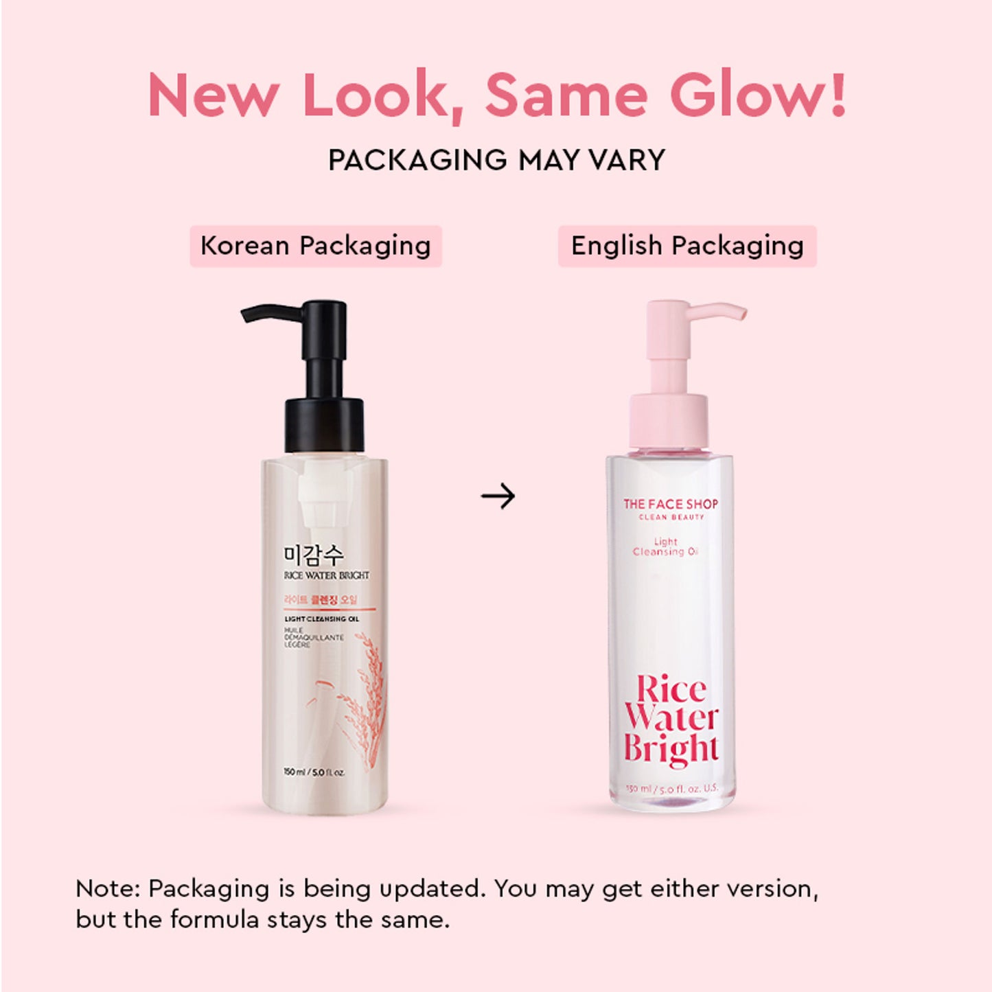 The Face Shop Rice Water Bright Light Cleansing Oil, Makeup Remover On Heavy Makeup & Impurities