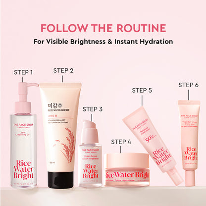 The Face Shop Rice Water Bright Light Cleansing Oil, Makeup Remover On Heavy Makeup & Impurities