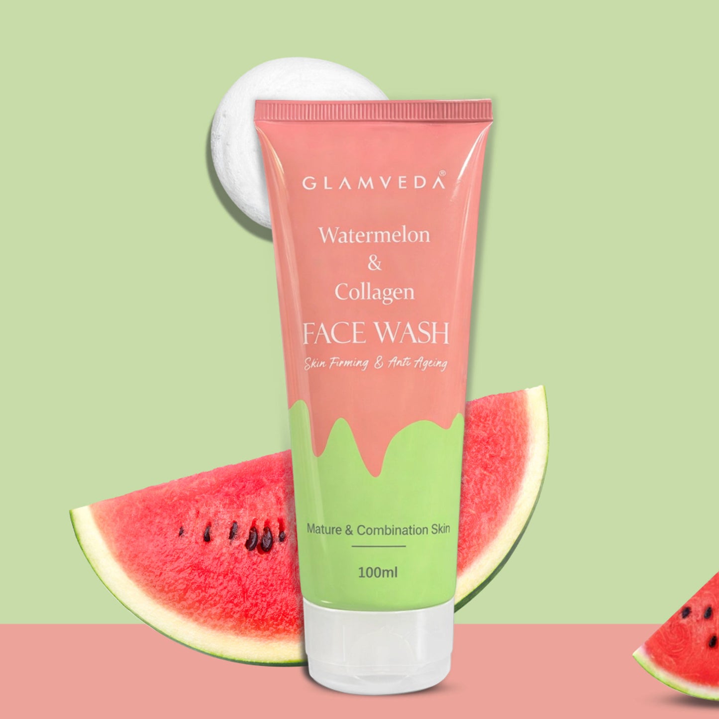 Glamveda Watermelon & Collagen Skin Firming & Anti Aging Face Wash
