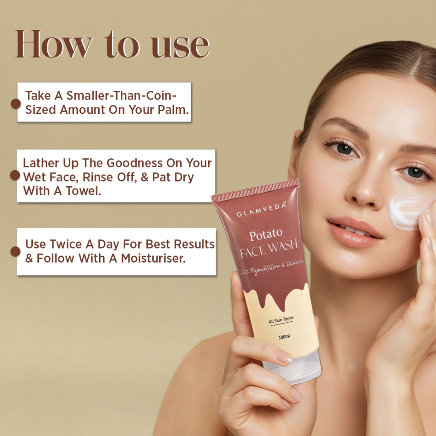 Glamveda Potato Anti Pigmentation & Radiance Face Wash