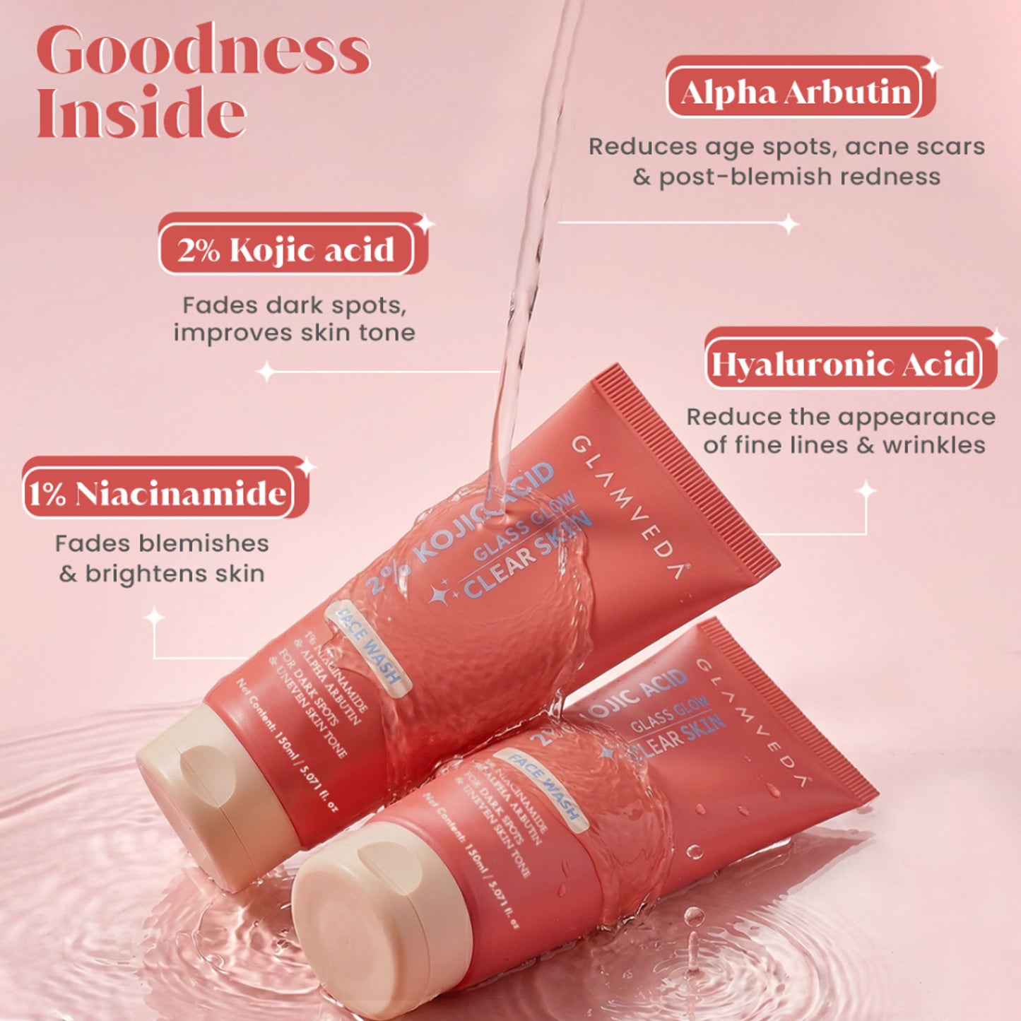 Glamveda 2% Kojic Acid Face Wash