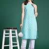 Dhiyona IE Ethnic Motifs Block Printed Pure Cotton Kurta