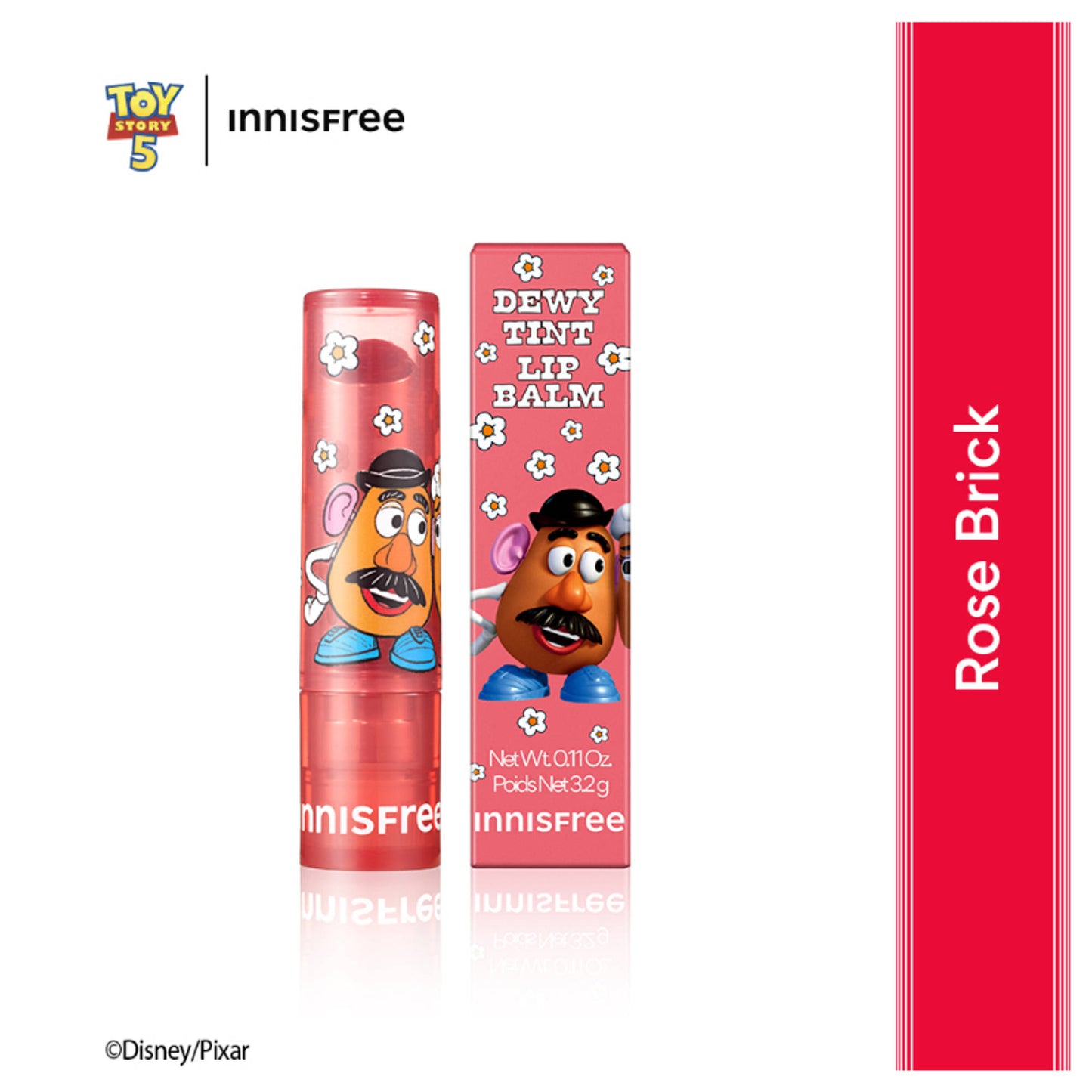 Innisfree Dewy Lip Balm Toy Story Edition - Rose Brick