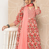 Dhiyona VA Women'sFloral Printed Empire Gotta Patti Pure Cotton Kurta With Trousers & Dupatta