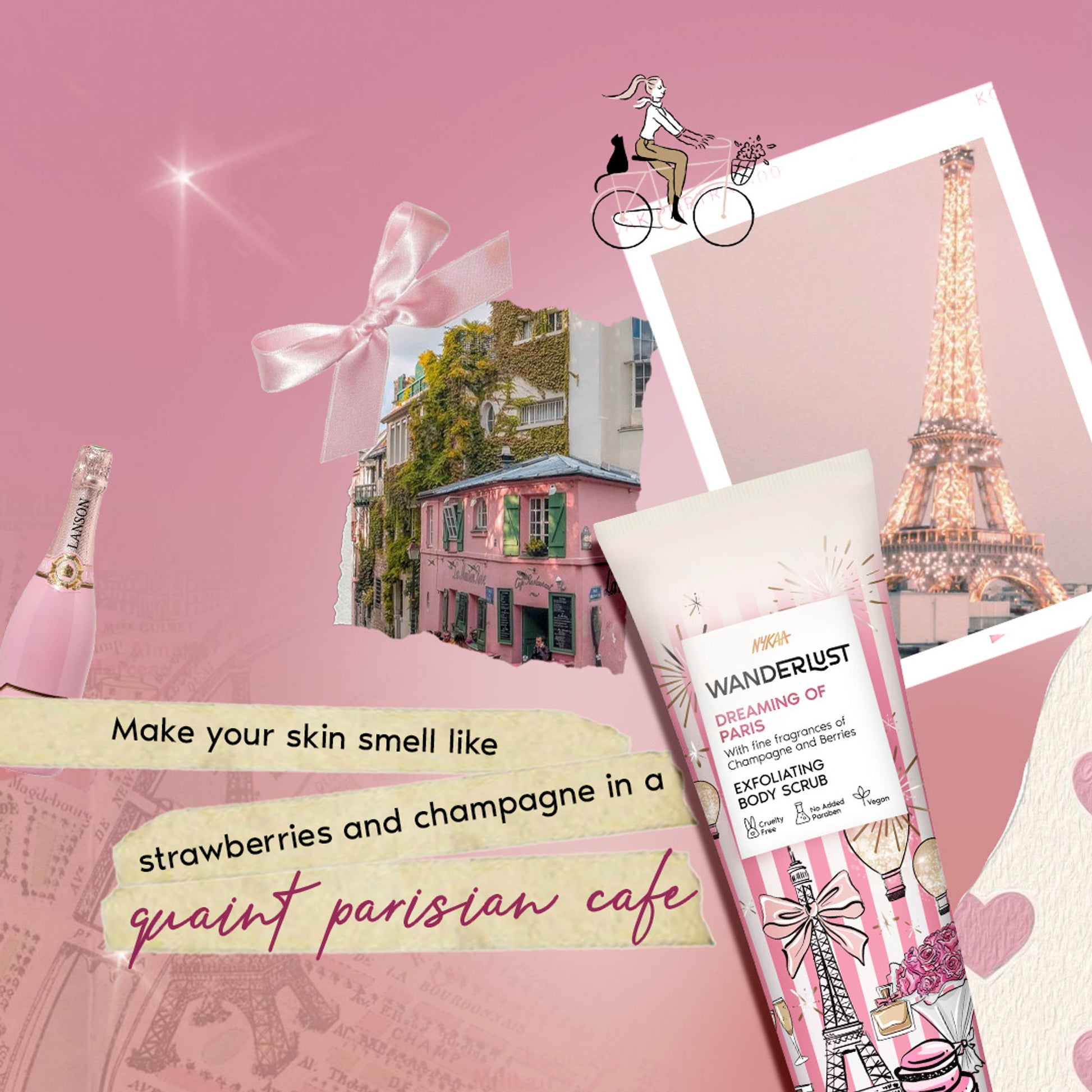 Nykaa Wanderlust Exfoliating Body Scrub - Dreaming-of-Paris