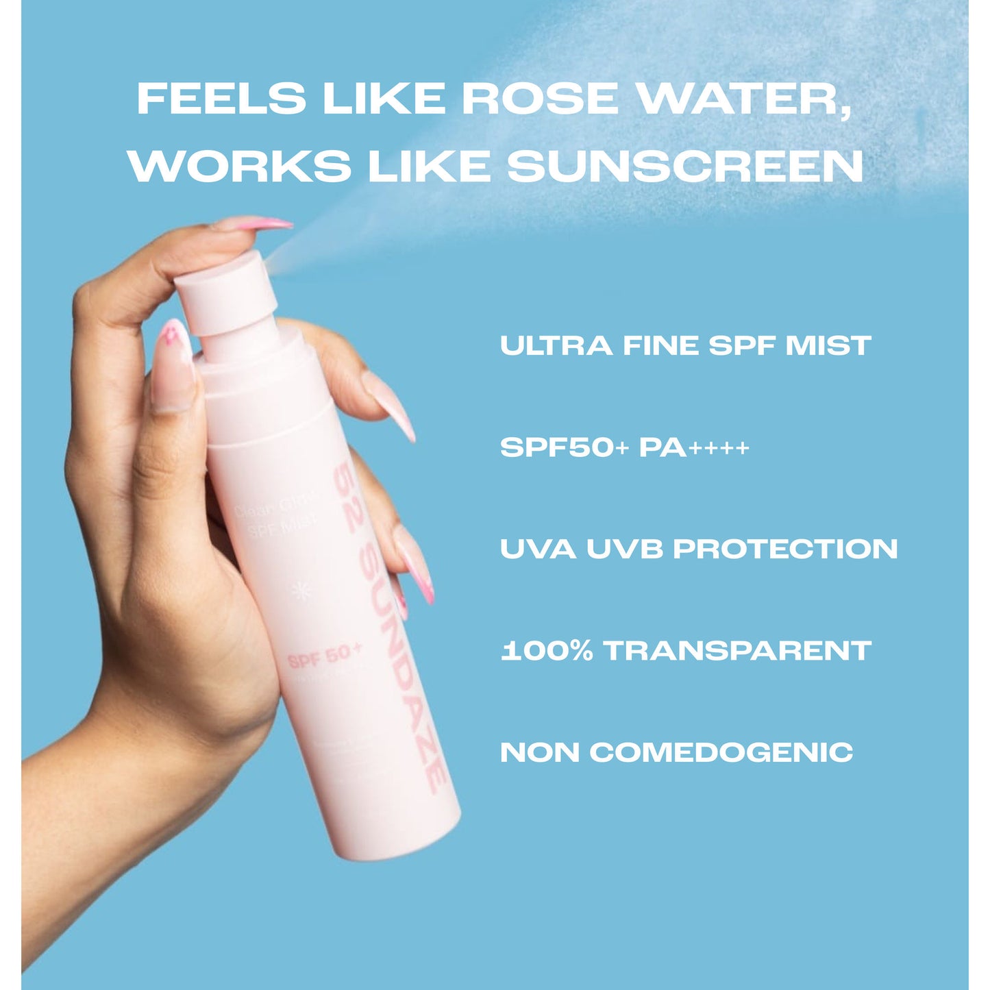 52 Sundaze SPF 50+ Rose Water Sun Mist