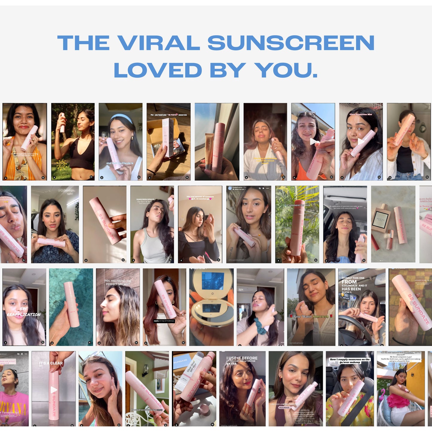 52 Sundaze SPF 50+ Rose Water Sun Mist