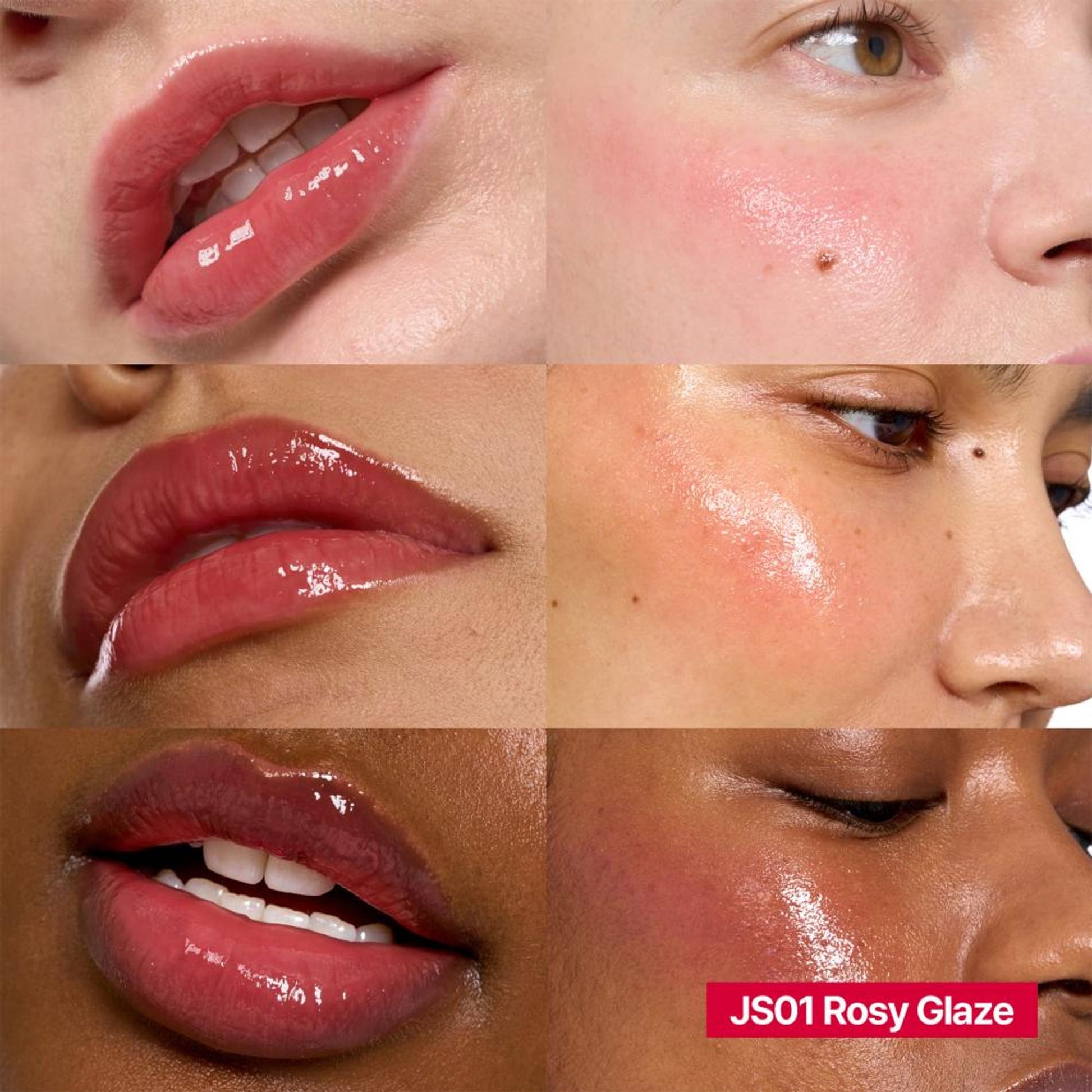 fwee Lip&Cheek Glowy Jelly Pot - Korean Multi-Use Dewy Lip & Cheek Tint Balm - Rosy Glaze