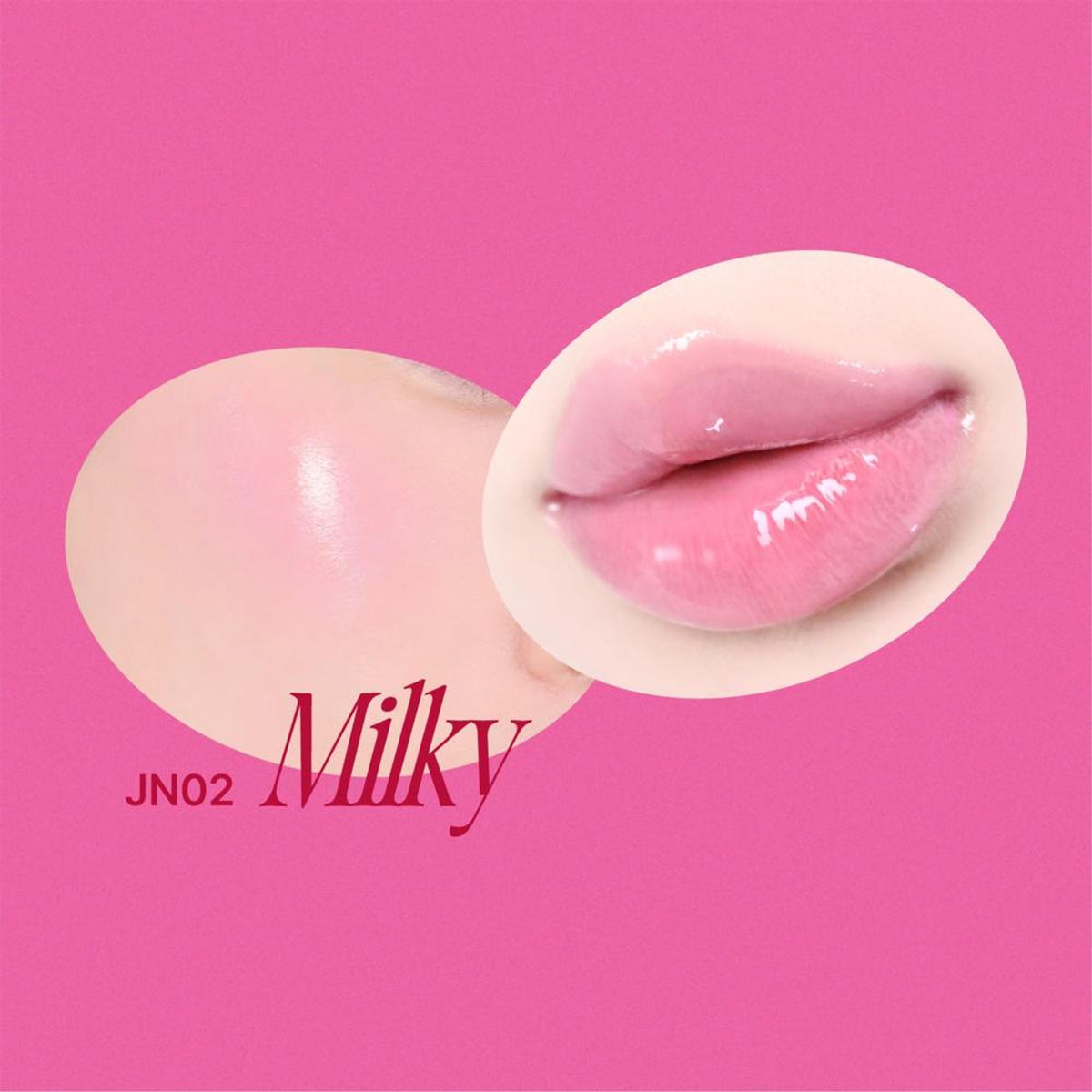 fwee Lip&Cheek Glowy Jelly Pot in milky shade, a Korean multi-use dewy tint balm for lips and cheeks with a glossy finish
