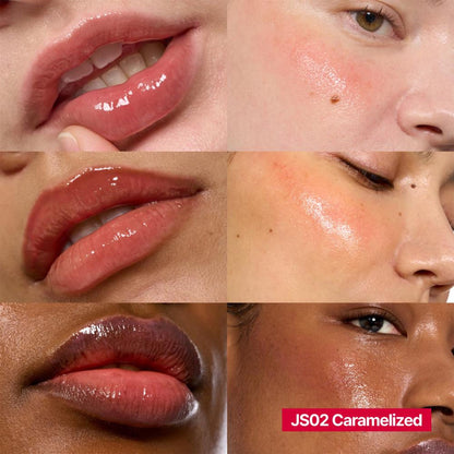fwee Lip&Cheek Glowy Jelly Pot - Korean Multi-Use Dewy Lip & Cheek Tint Balm - Caramelized