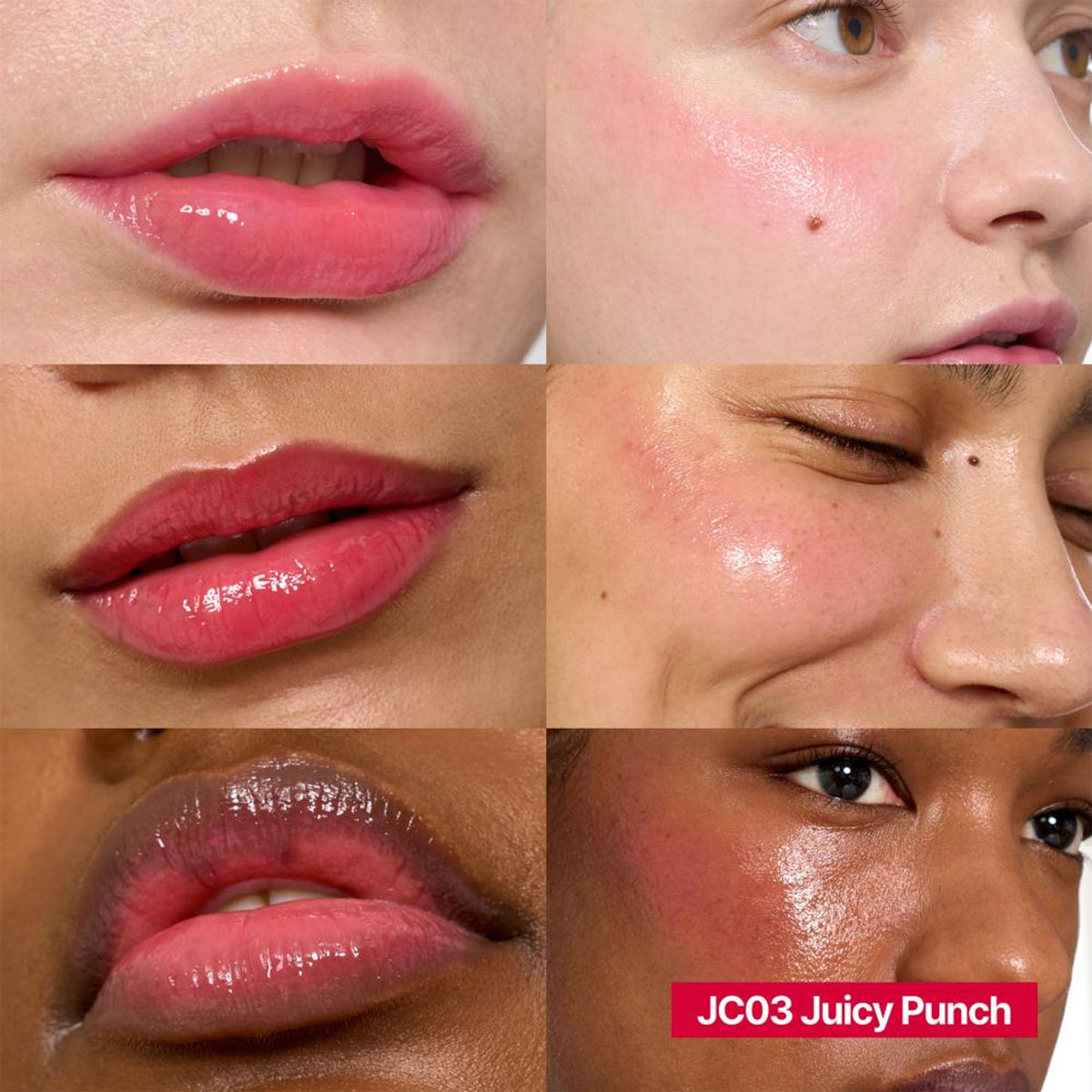 fwee Lip&Cheek Glowy Jelly Pot in Juicy Punch, a Korean multi-use dewy lip and cheek tint balm with a vibrant, glossy finish