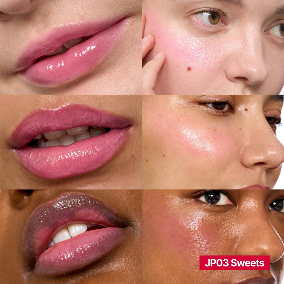 fwee Lip&Cheek Glowy Jelly Pot in Sweets, a Korean multi-use dewy lip and cheek tint balm with a glossy, translucent finish.