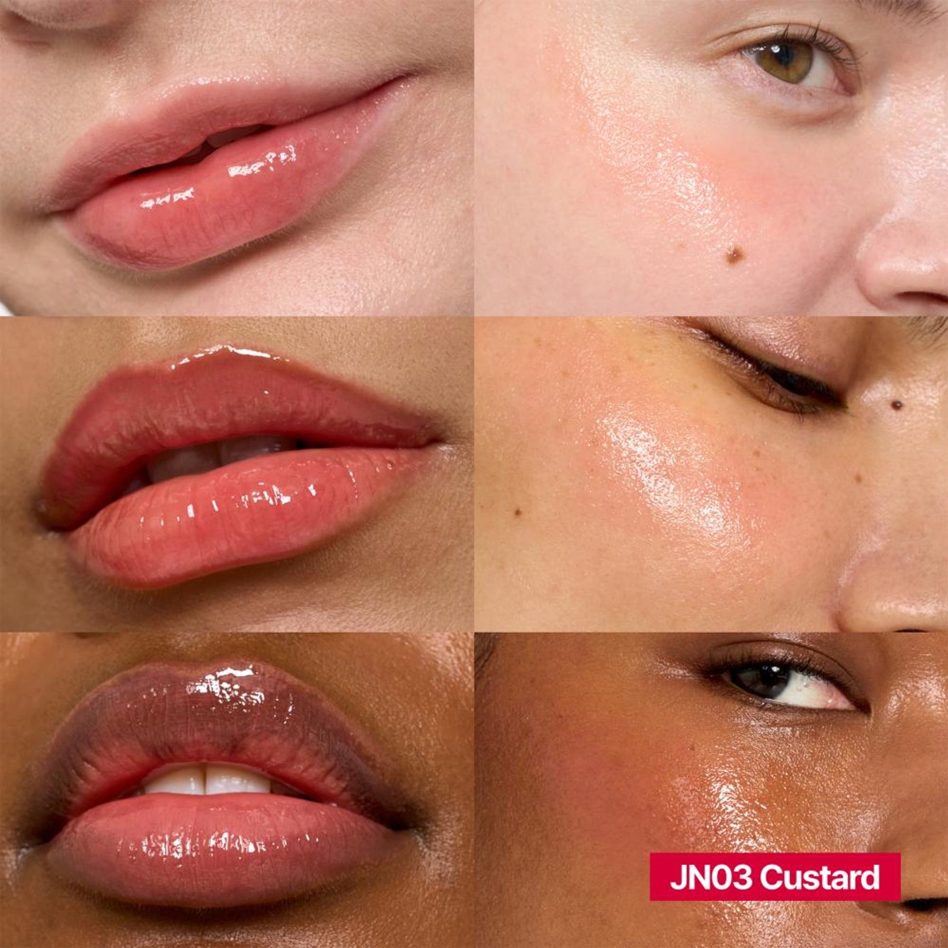 fwee Lip&Cheek Glowy Jelly Pot - Korean Multi-Use Dewy Lip & Cheek Tint Balm - Custard