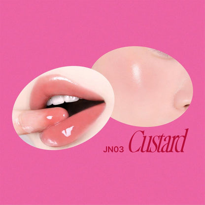 fwee Lip&Cheek Glowy Jelly Pot - Korean Multi-Use Dewy Lip & Cheek Tint Balm - Custard
