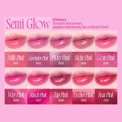fwee Pink Obsession Stay-Fit Lip Tint Glowy Finish - G04 Niche Pink