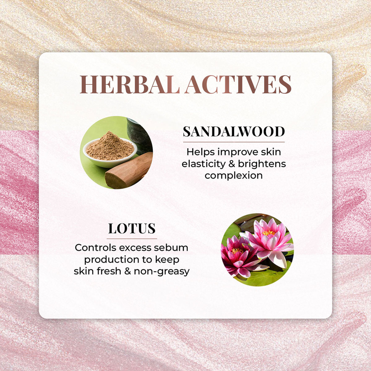 Just Herbs Lumi Glow Golden Strobe Cream with sunlit gleam, featuring a shimmering, luminous finish in a sleek container.