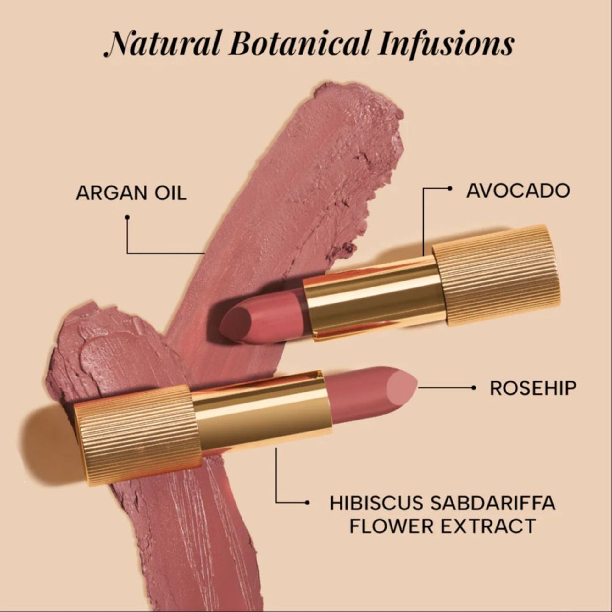 Ras Luxury Oils Lumiere Satin Matte Lipstick - Champagne Blush