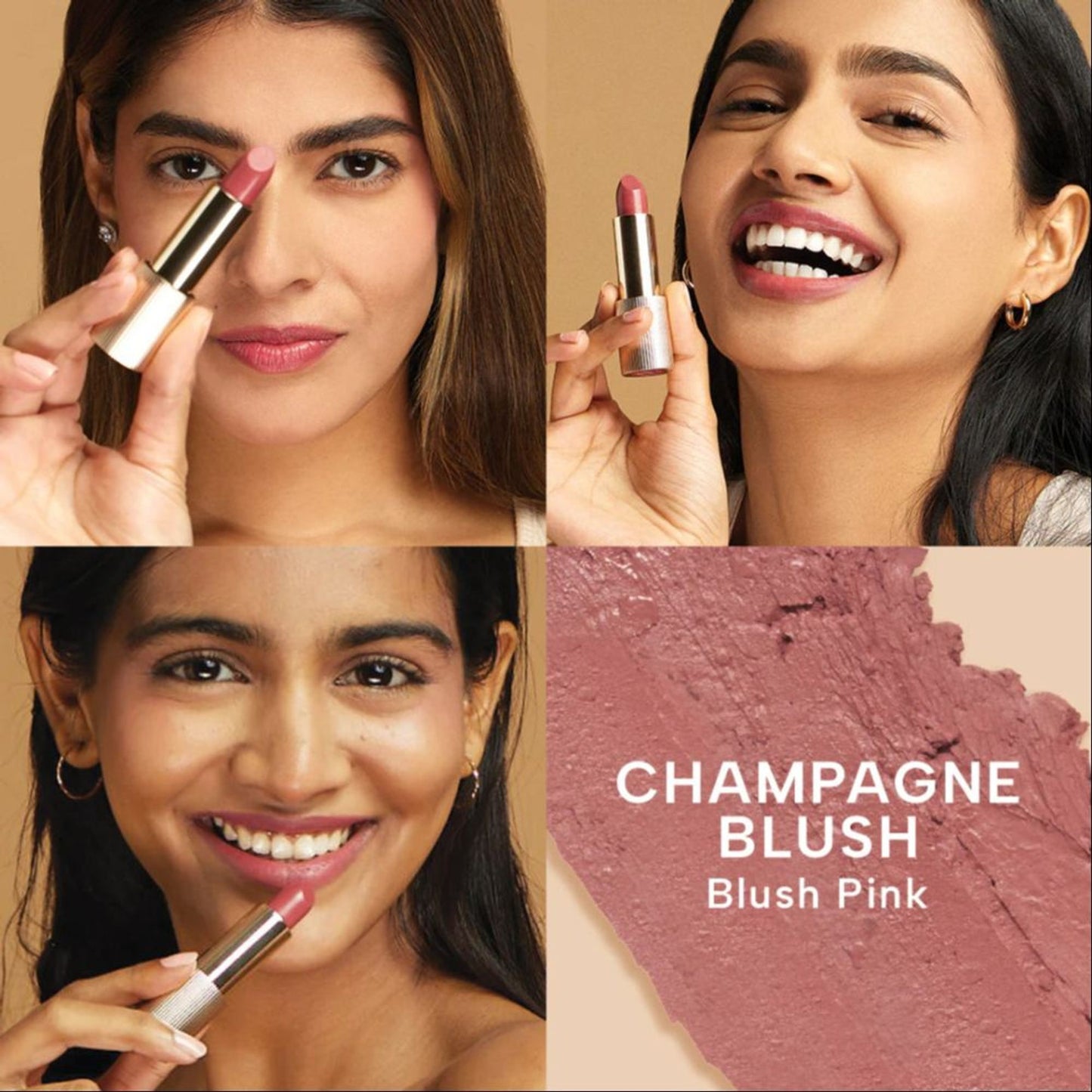 Ras Luxury Oils Lumiere Satin Matte Lipstick - Champagne Blush
