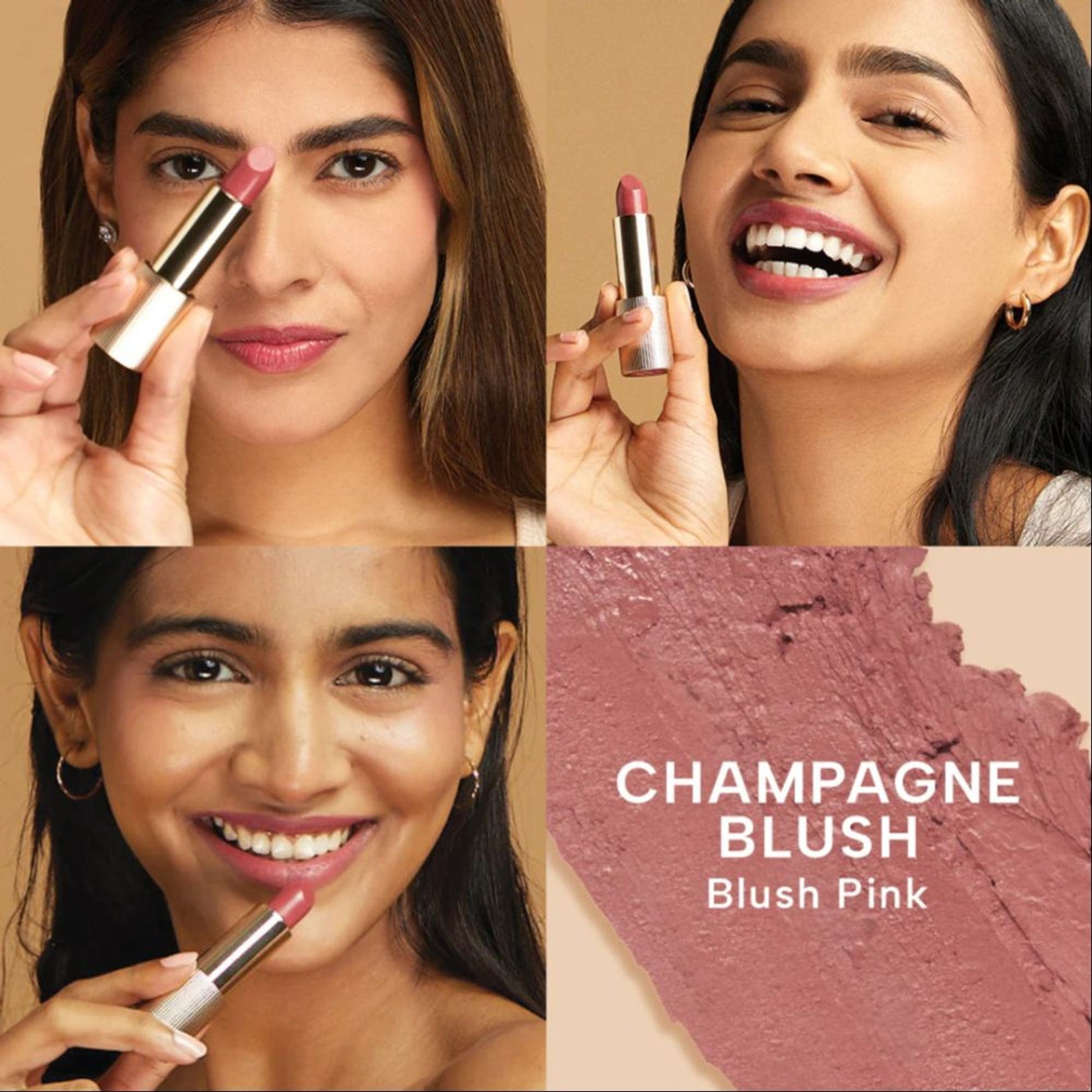 Ras Luxury Oils Lumiere Satin Matte Lipstick - Champagne Blush
