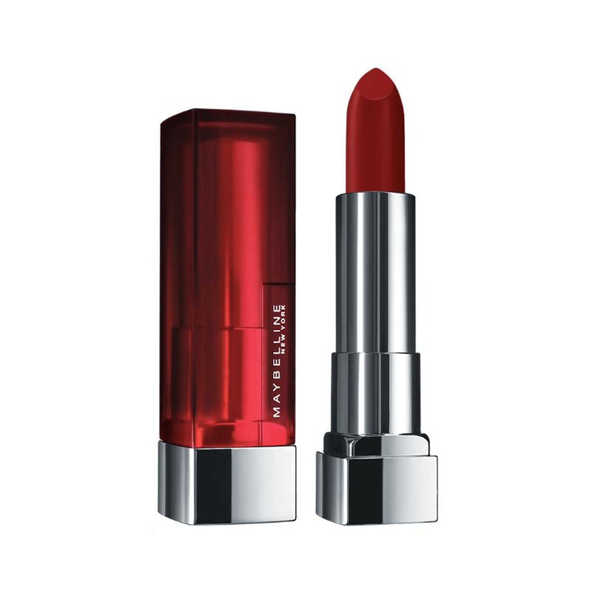 Maybelline Color Sensational Creamy Matte Lipstick, 12H Formula - 640 Red Liberation - Moody Crimson