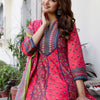 Indyancart IE Women Ethnic Motifs Printed Regular Sequinned Pure Cotton Kurta with Trousers & With Dupatta