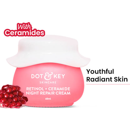Dot & Key Retinol + Ceramide Sleep Treatment Anti-Ageing Night Cream For Fine Lines & Wrinkles