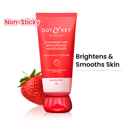 Dot & Key Strawberry Dew Brightening Moisturizer, Niacinamide & Peptides, Brightens & Smoothes Skin