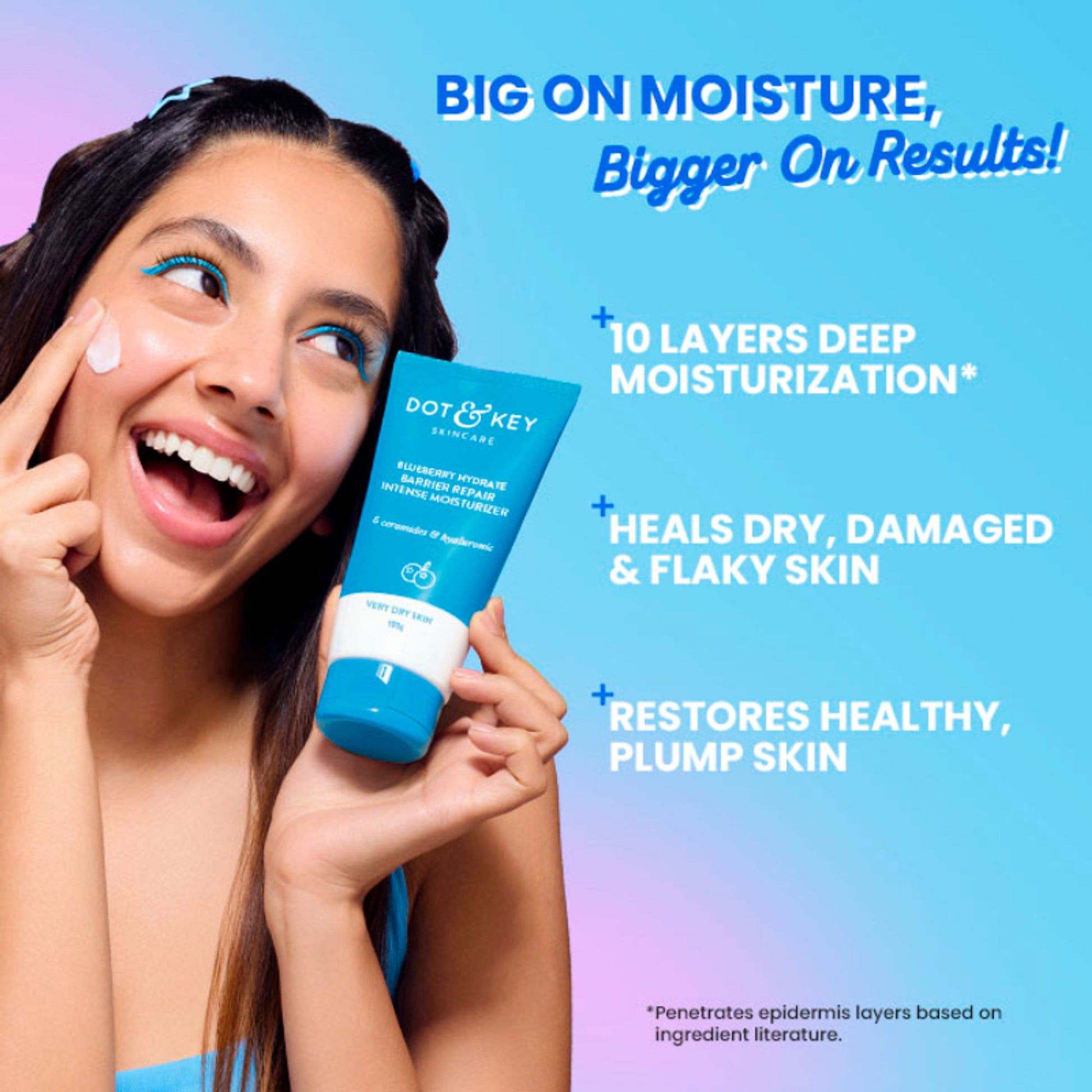 Dot & Key Blueberry Hydrate Barrier Repair Intense Moisturizer, With 5 Ceramides, For Very Dry Skin