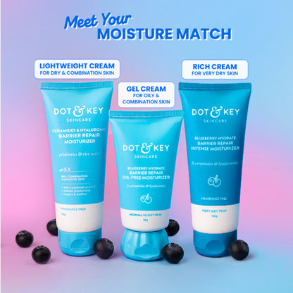 Dot & Key Blueberry Hydrate Barrier Repair Intense Moisturizer, With 5 Ceramides, For Very Dry Skin