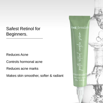 The Formularx Gentle Retinol Night Serum For Acne, Dark Spots, Enlarged Pores & Anti-Aging Care